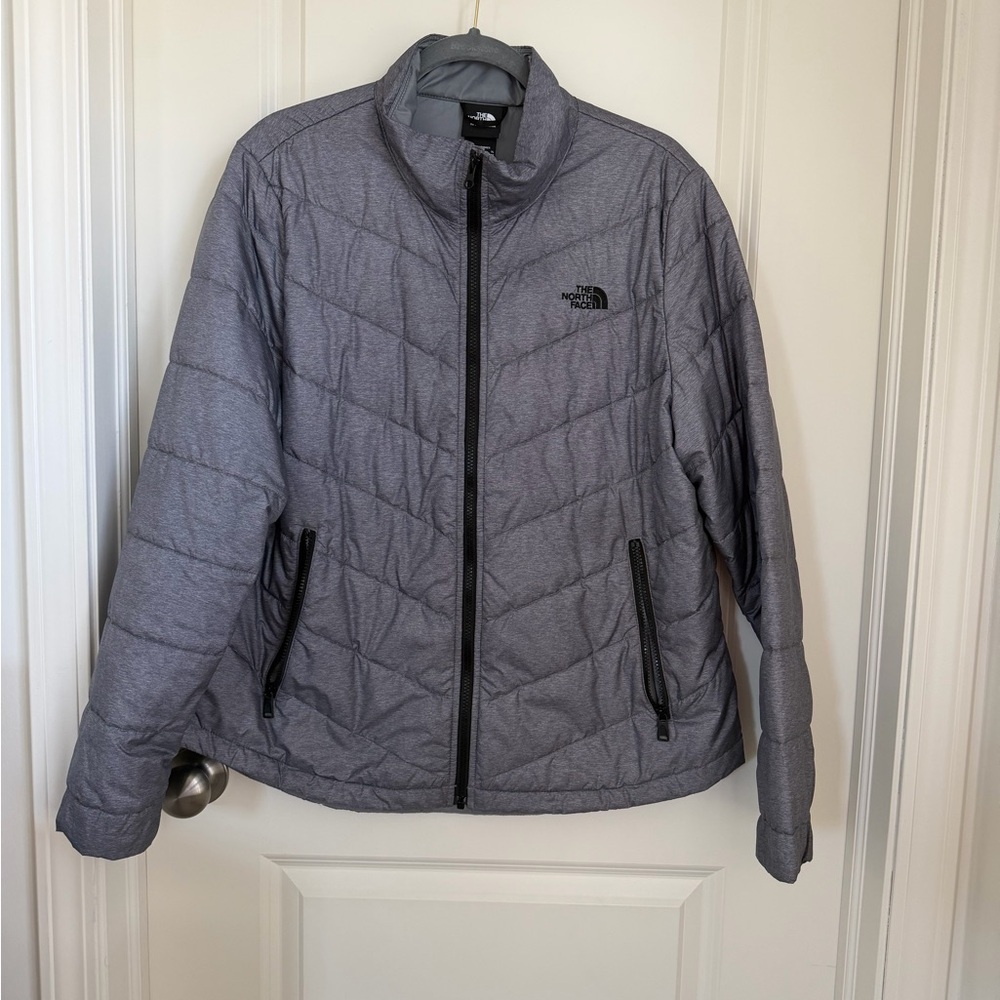 The North Face Quilted Gray Ski Jacket